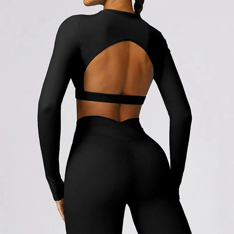 Sexy Backless Gym Crop Top