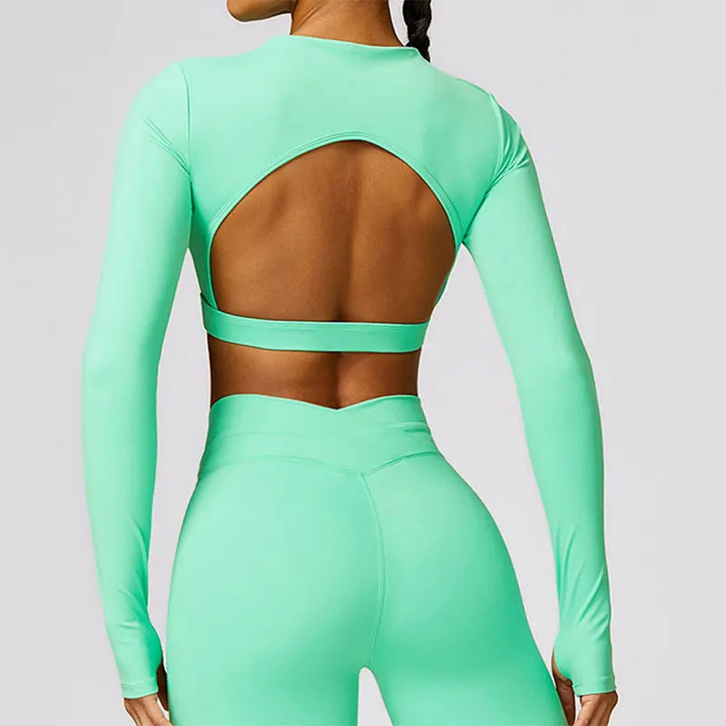 Sexy Backless Gym Crop Top