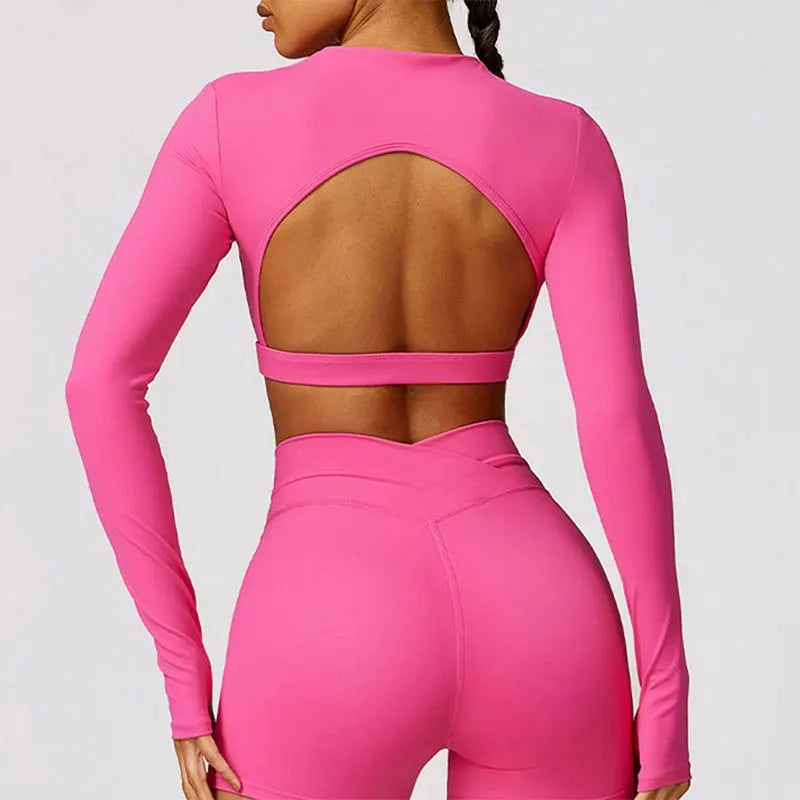 Sexy Backless Gym Crop Top