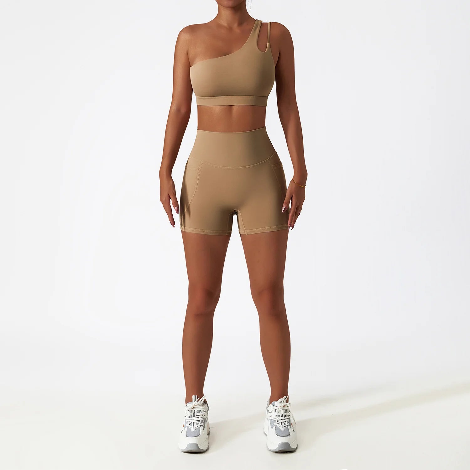 Women's Seamless One Shoulder Yoga Set